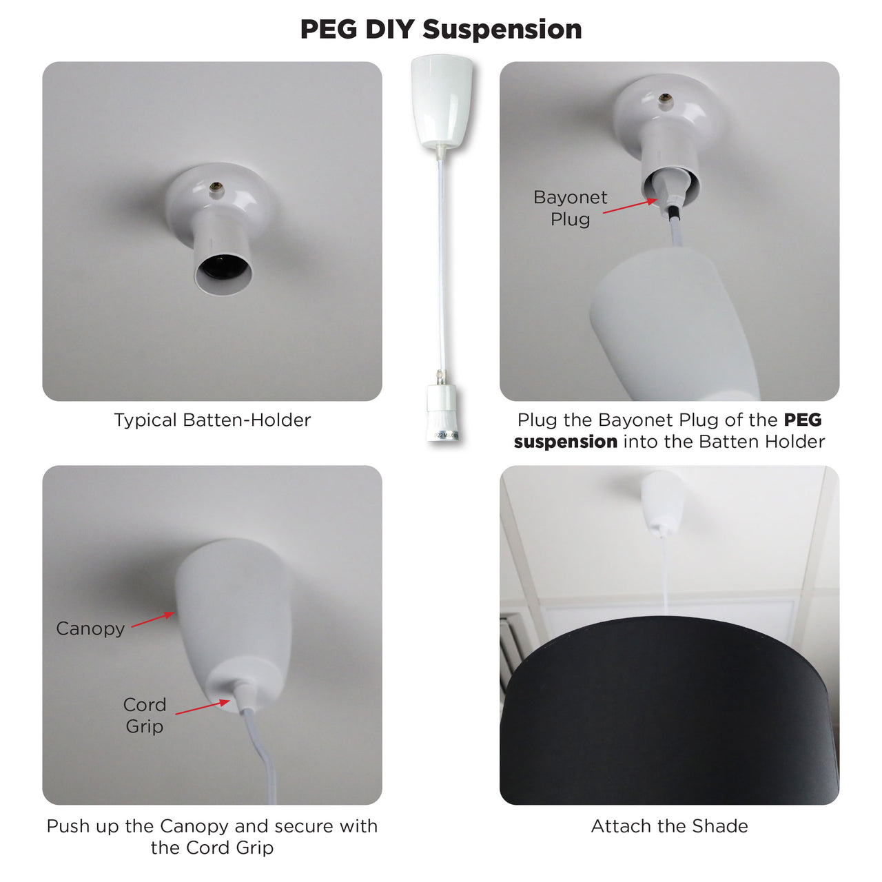 Peg.100 Black DIY Suspension