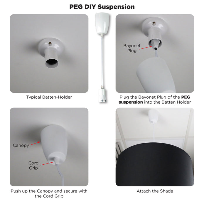 Peg 30 Brushed Chrome DIY Suspension
