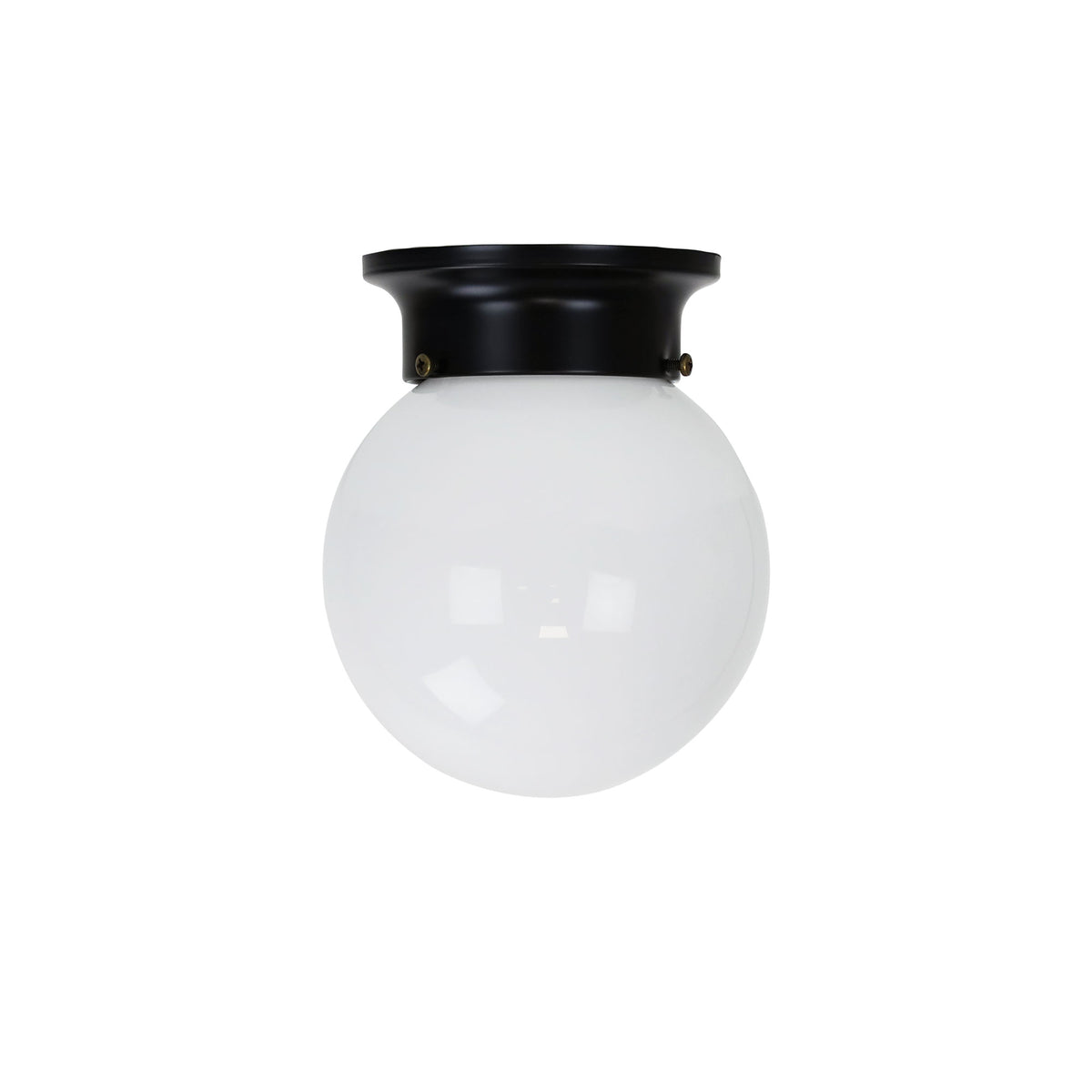 Jetball 15 Black DIY Glass Ceiling Light With Opal Glass