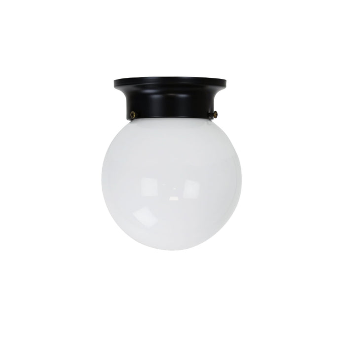 Jetball 15 Black DIY Glass Ceiling Light With Opal Glass