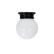 Jetball 15 Black DIY Glass Ceiling Light With Opal Glass