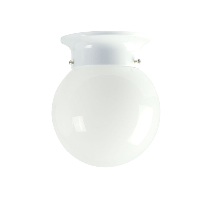 Jetball 15 White DIY Glass Ceiling Light With Opal Glass
