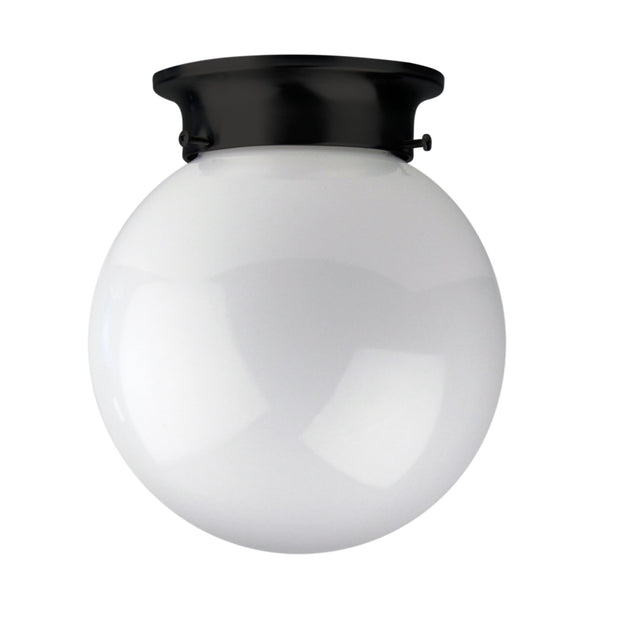 Jetball 20 Black DIY Glass Ceiling Light with Opal