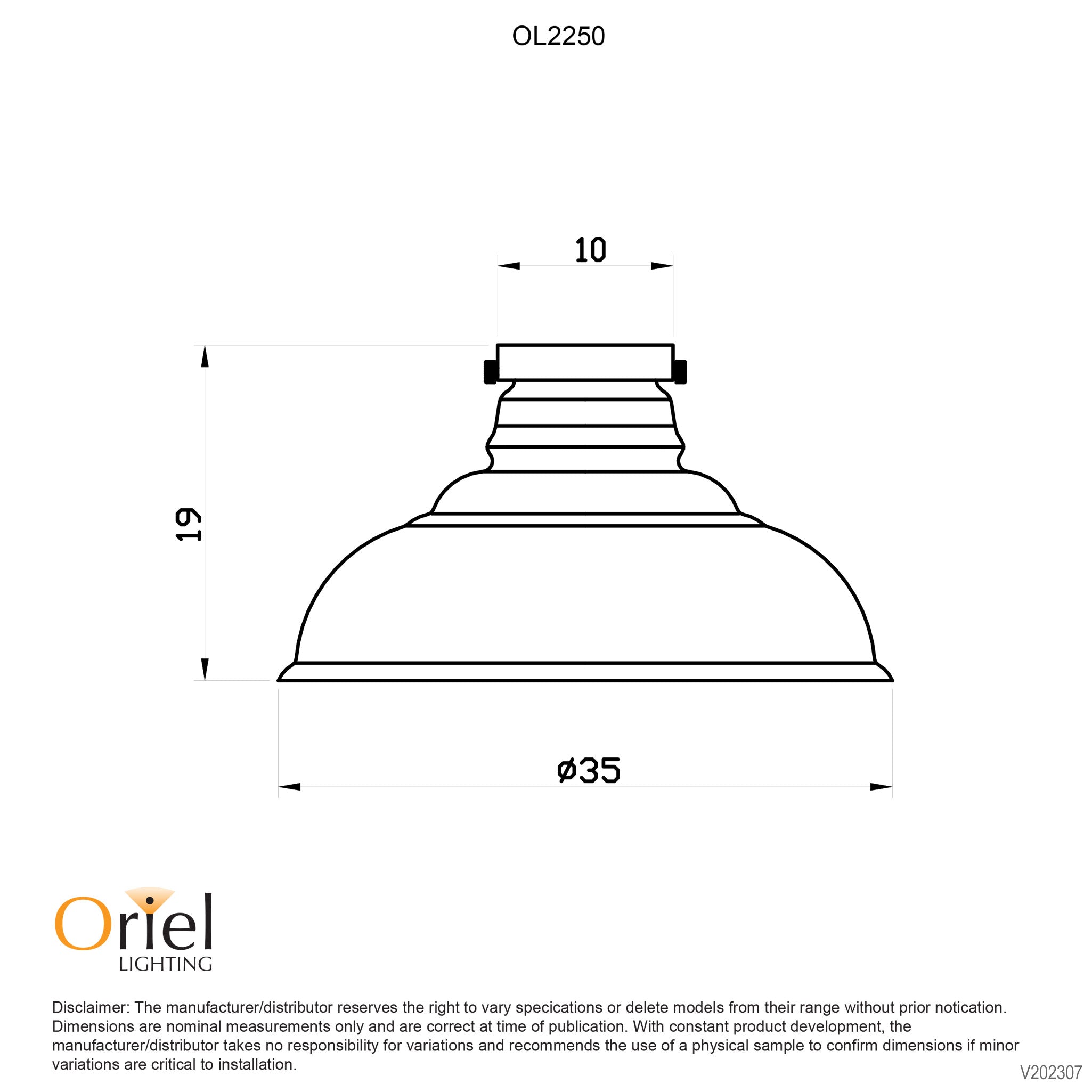 Toledo Clear Glass Classic Pendant Shade Only