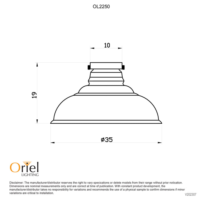 Toledo Clear Glass Classic Pendant Shade Only