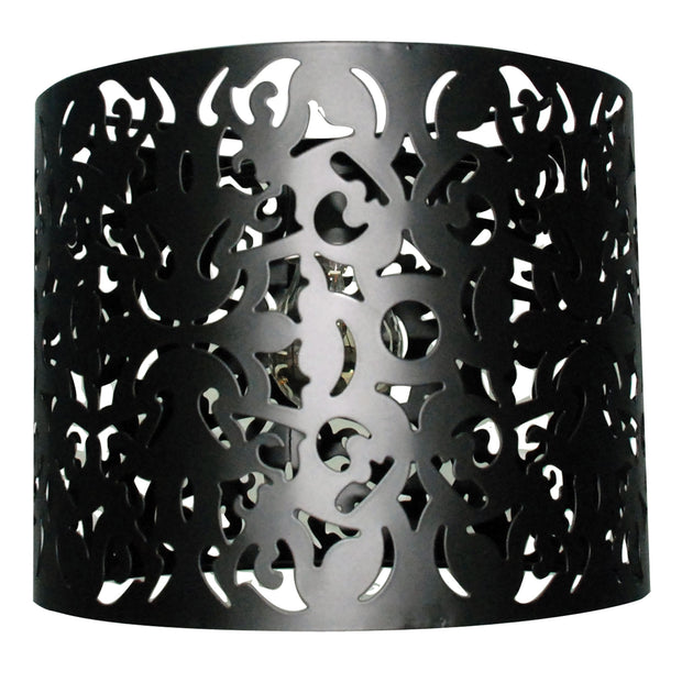 Vicky 25cm Laser Cut Metal DIY Ceiling Light Black