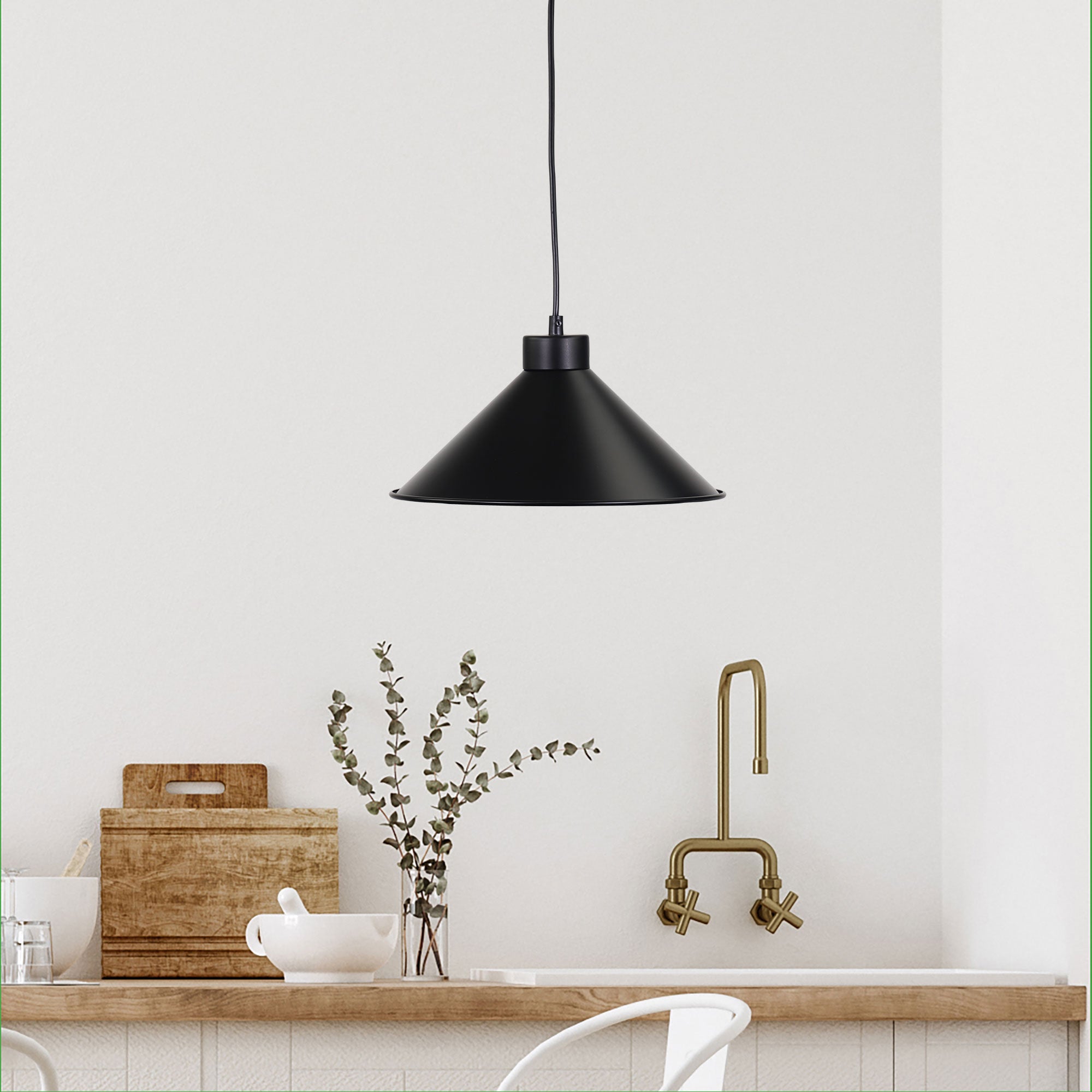 Victoriana.30 Black Traditional Metal Pendant Shade Only