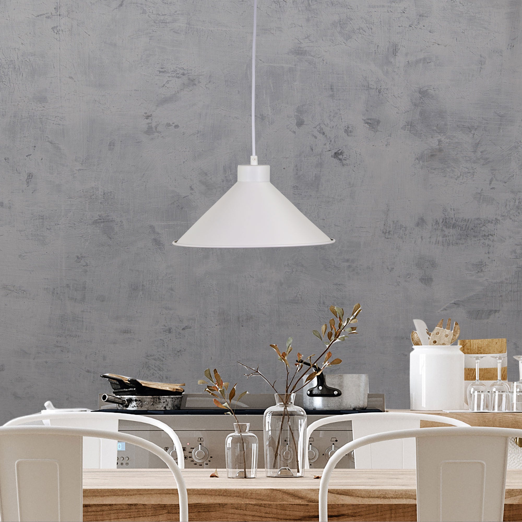 Victoriana.30 White Traditional Metal Pendant Shade Only