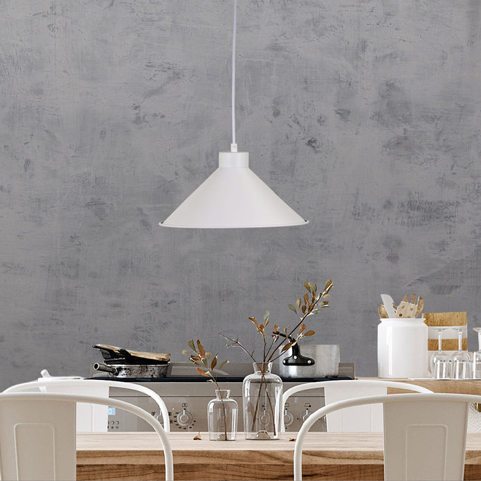 Victoriana 30 White Traditional Metal Pendant Shade Only