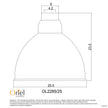 Dawson 25 White Barn Style Metal Pendant Shade Only