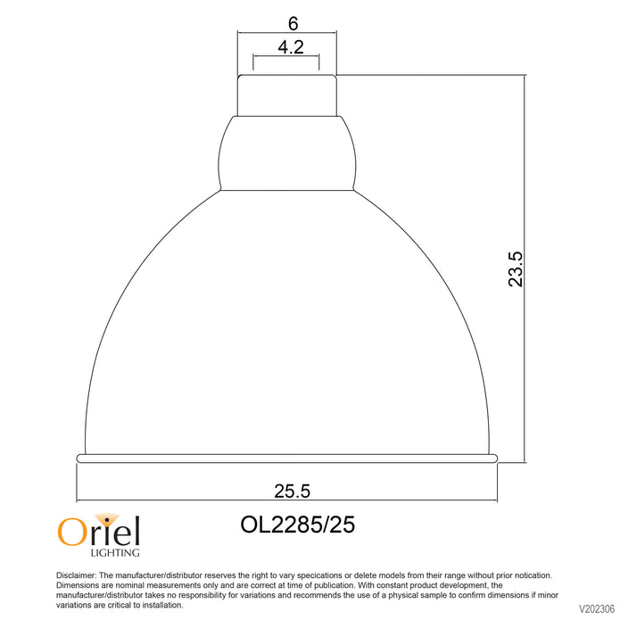 Dawson 25 Black Barn Style Metal Pendant Shade Only