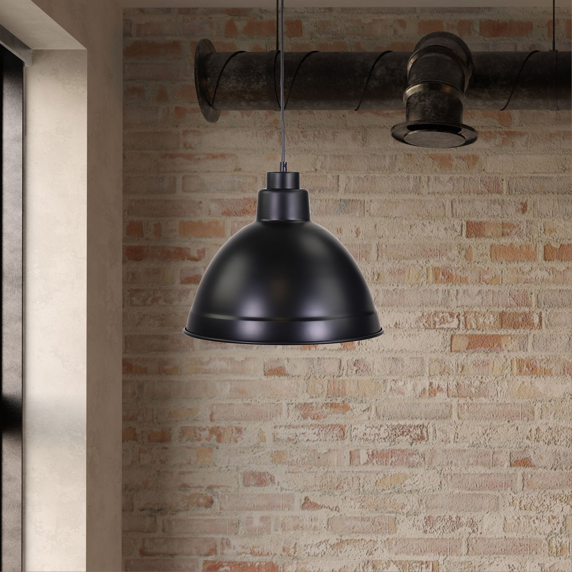 Yard.35 Black Industrial Style Pendant Shade Only