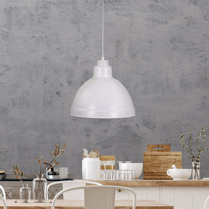 Yard 35 White Industrial Style Pendant Shade Only