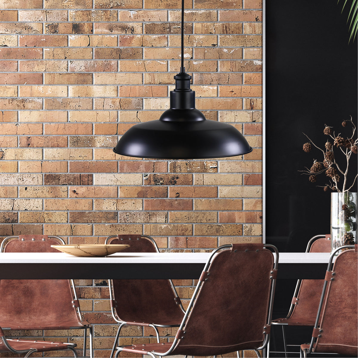 Slater 38 Black Industrial Vintage Pendant Shade Only