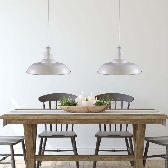 Slater 38 White Industrial Vintage Pendant Shade Only