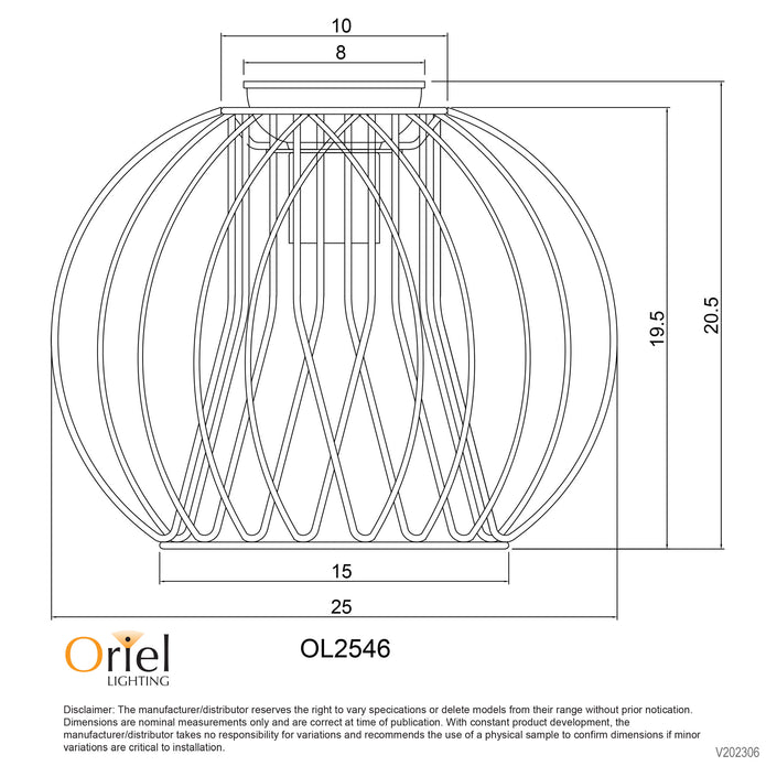 Tellis Black Wire Mesh Industrial Style DIY Shade