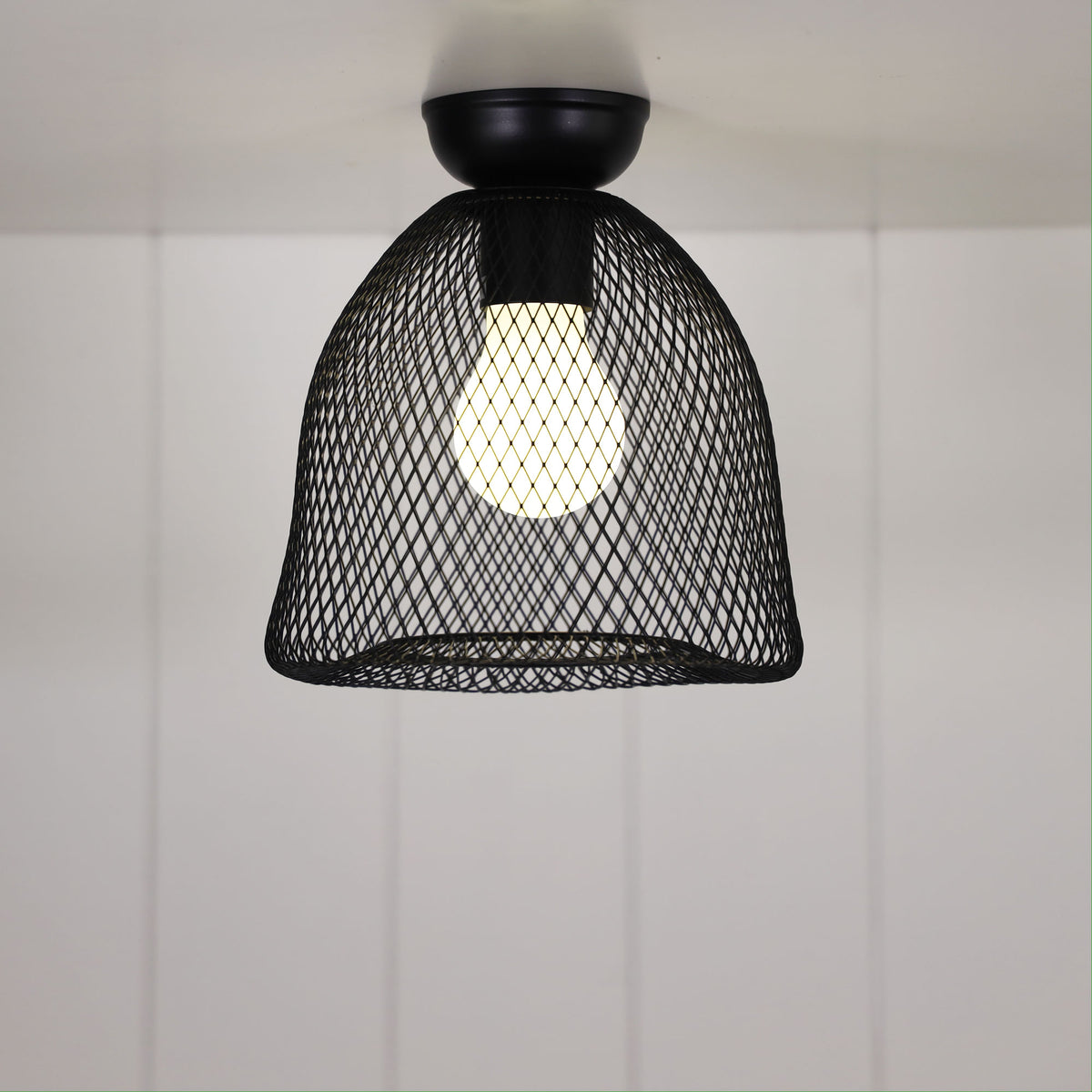 Tellis Black Wire Mesh Industrial Style DIY Shade