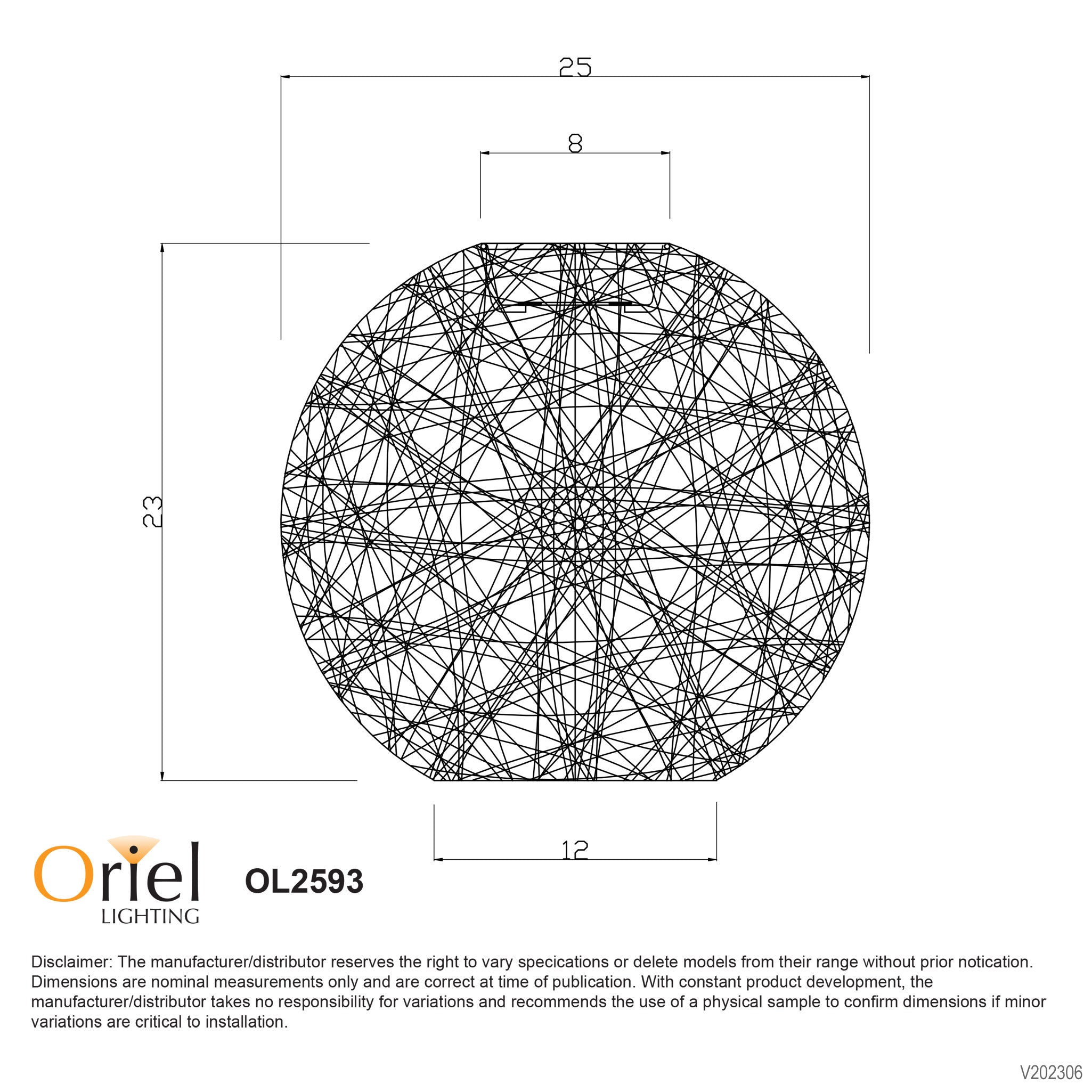 Kono Black Painted String DIY Shade