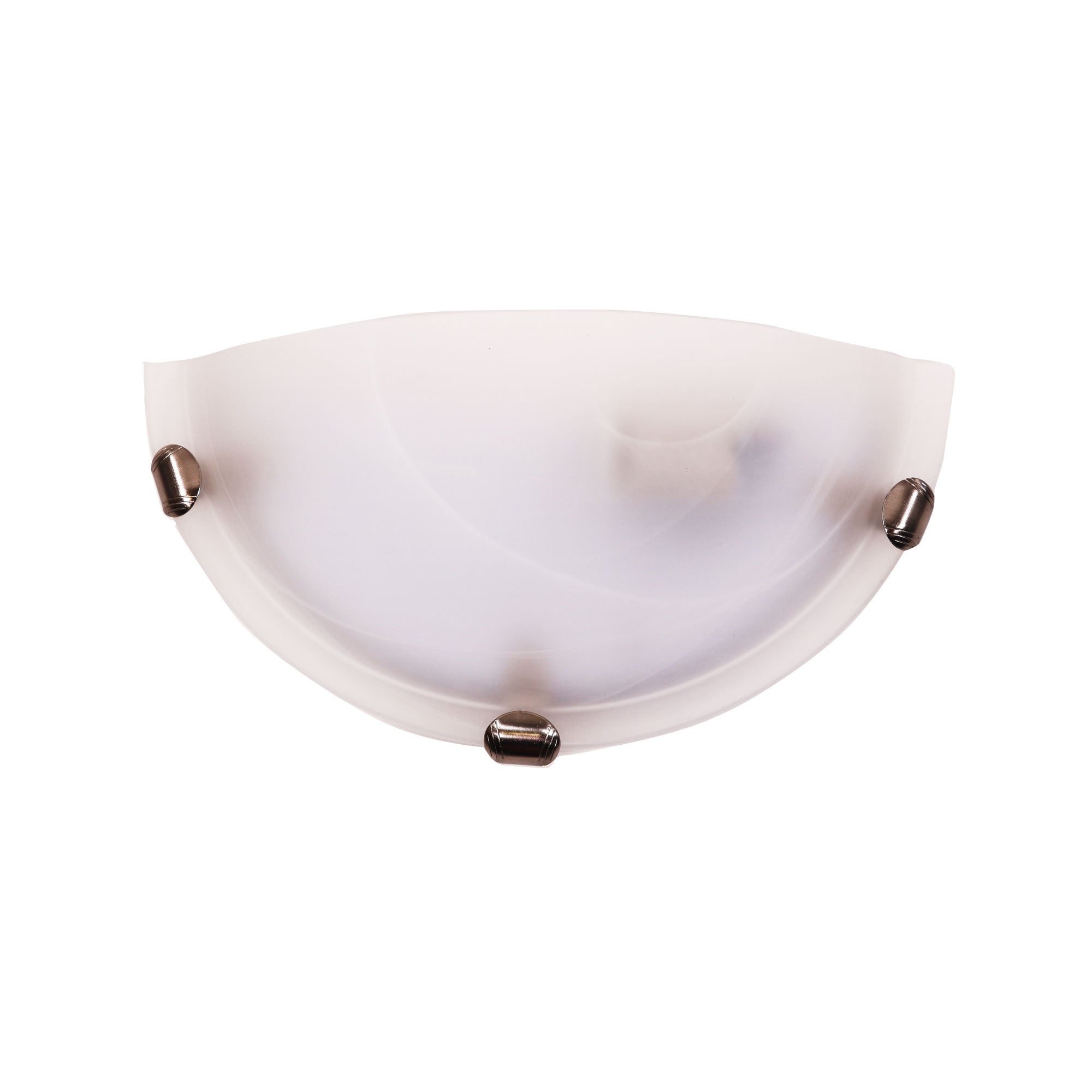 Remo Alabaster Glass With Brushed Chrome Clips Wall Light