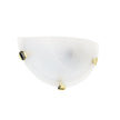 Remo Wall Alabaster Glass Wall Light With Gold Clips