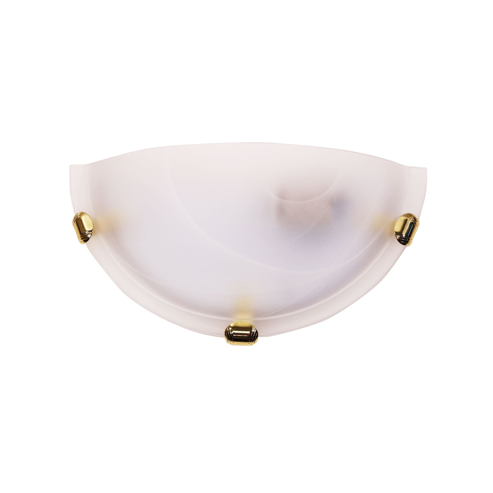 Remo Alabaster Glass With Gold Clips Wall Light