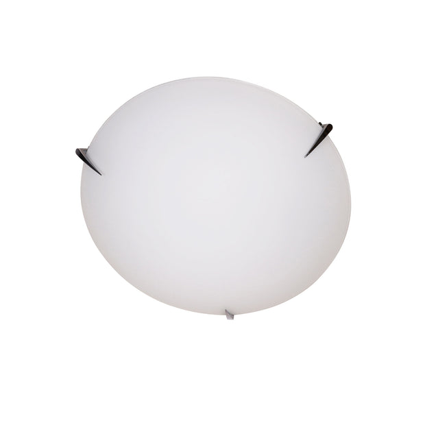 Claw 30 Matt Opal Glass With Chrome Clips E27 Oyster Light