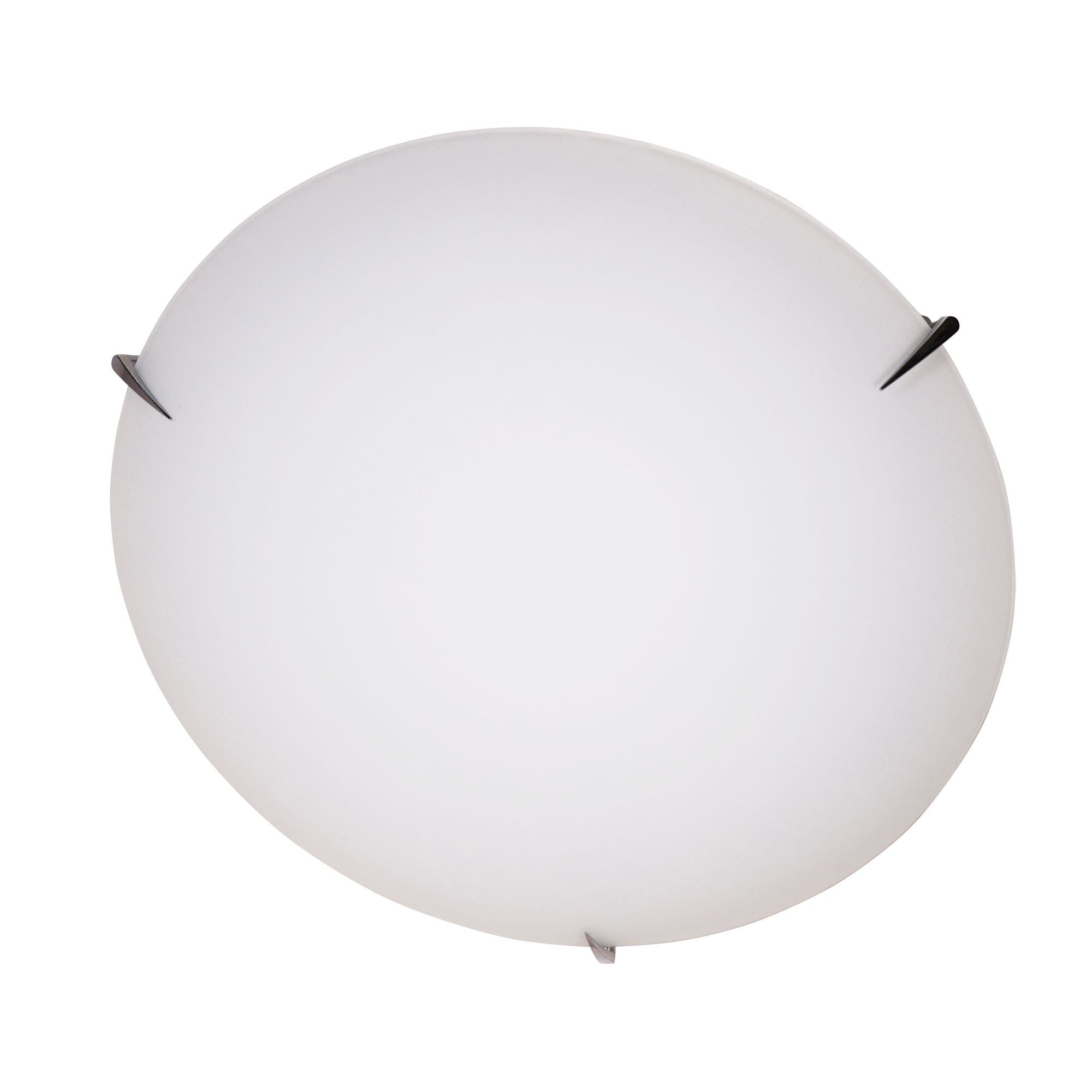 Claw.40 Matt Opal Glass With Chrome Clips Twin E27 Oyster Light