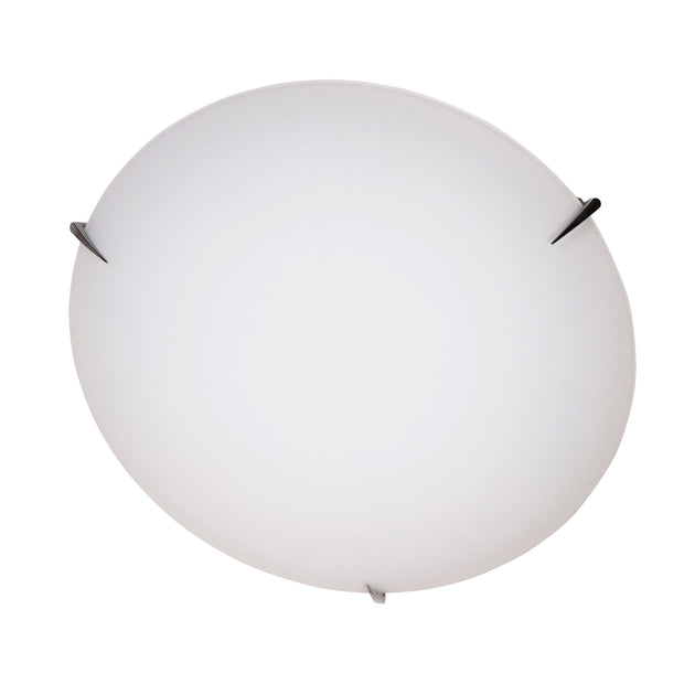 Claw 40 Matt Opal Glass With Chrome Clips Twin E27 Oyster Light
