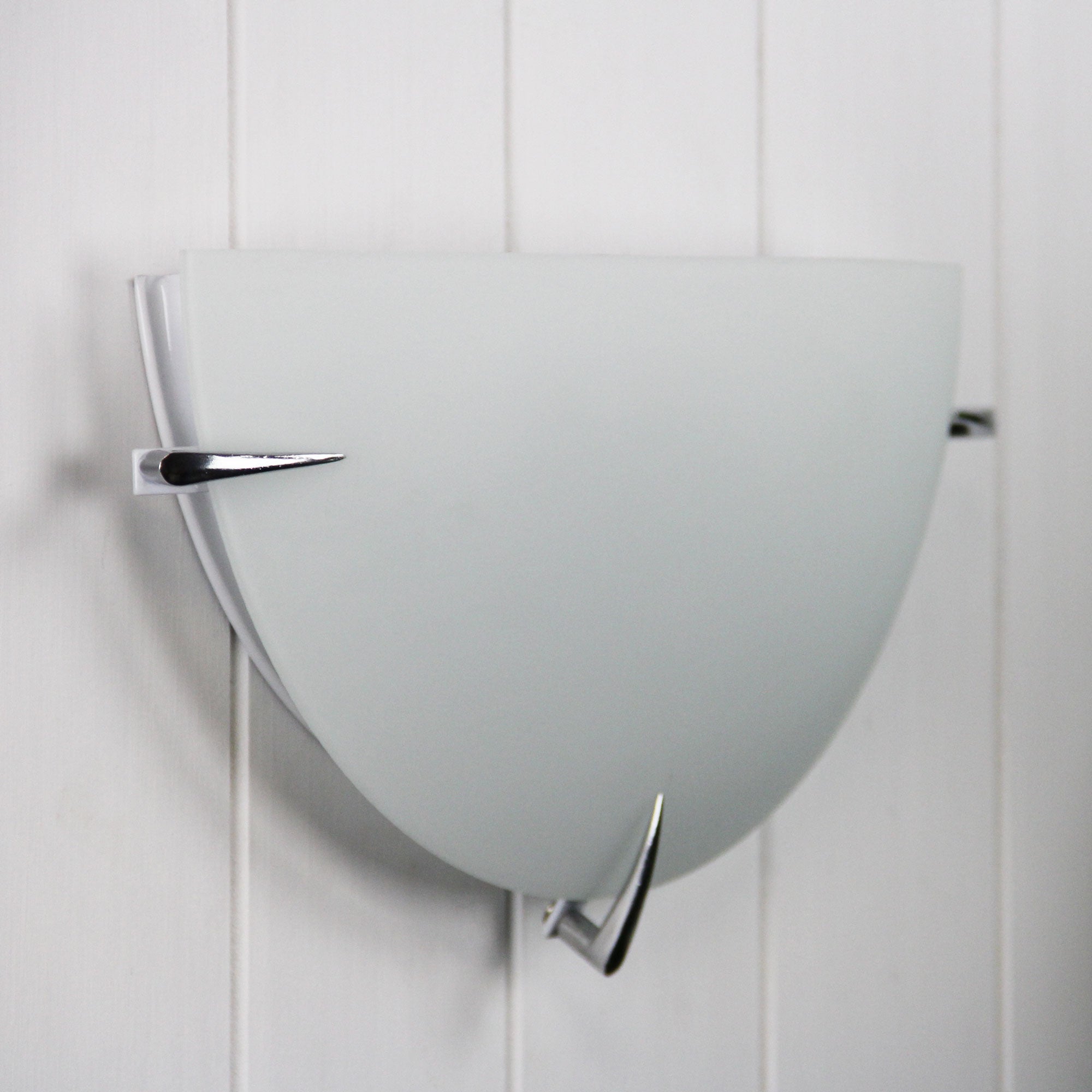 Claw Chrome & Opal Glass Wall Light