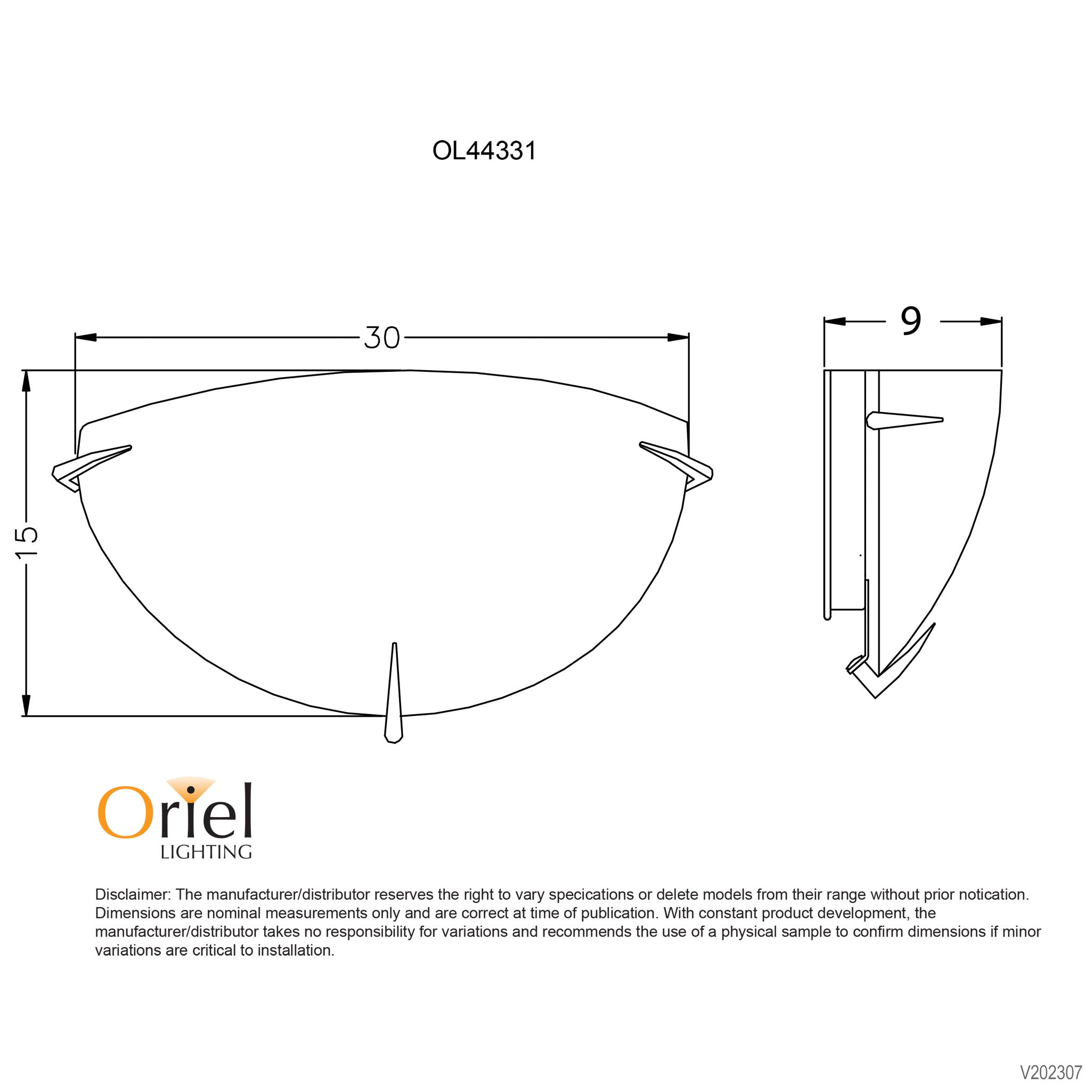 Claw Chrome & Opal Glass Wall Light