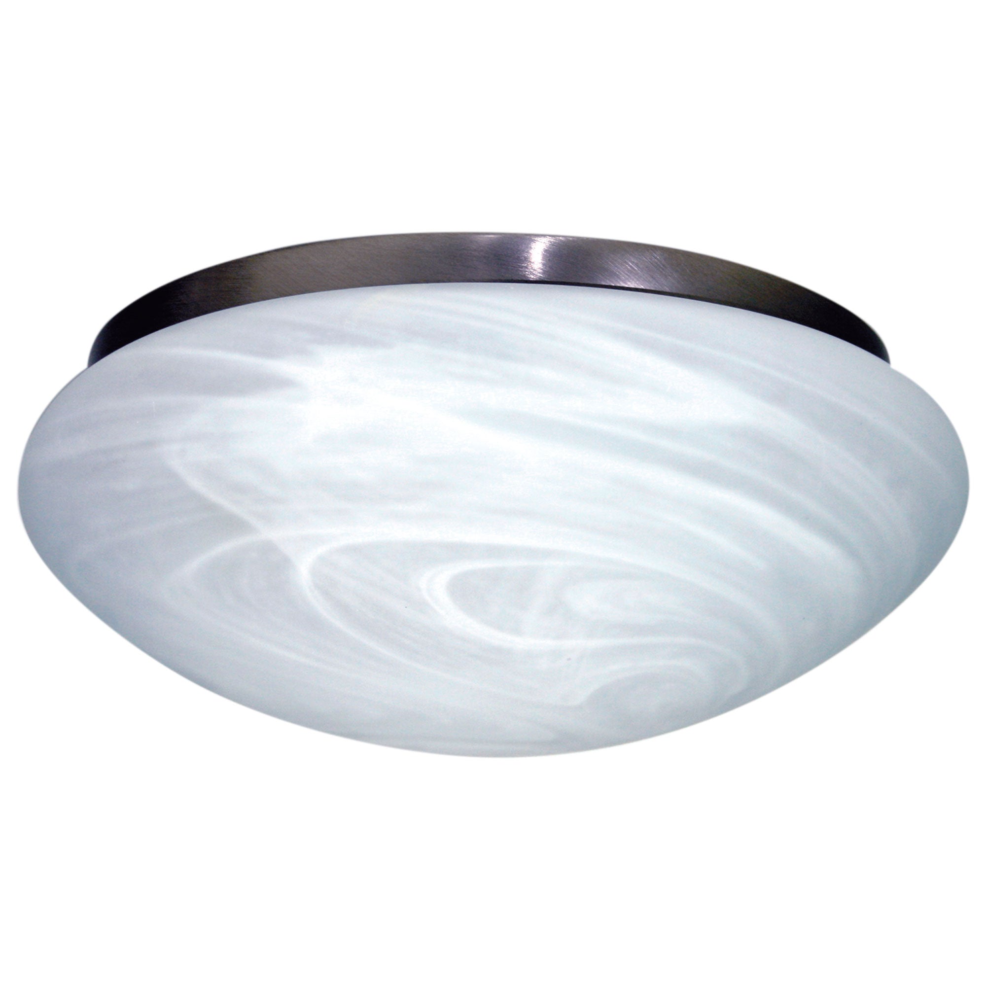 Fan Clipper Satin Chrome Standard Ceiling Light in and Alabaster
