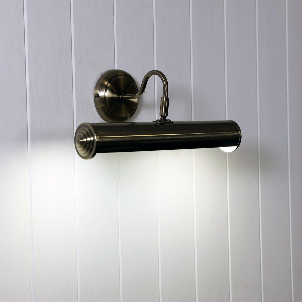 Picture Light Antique Brass 2 Light Wall Light