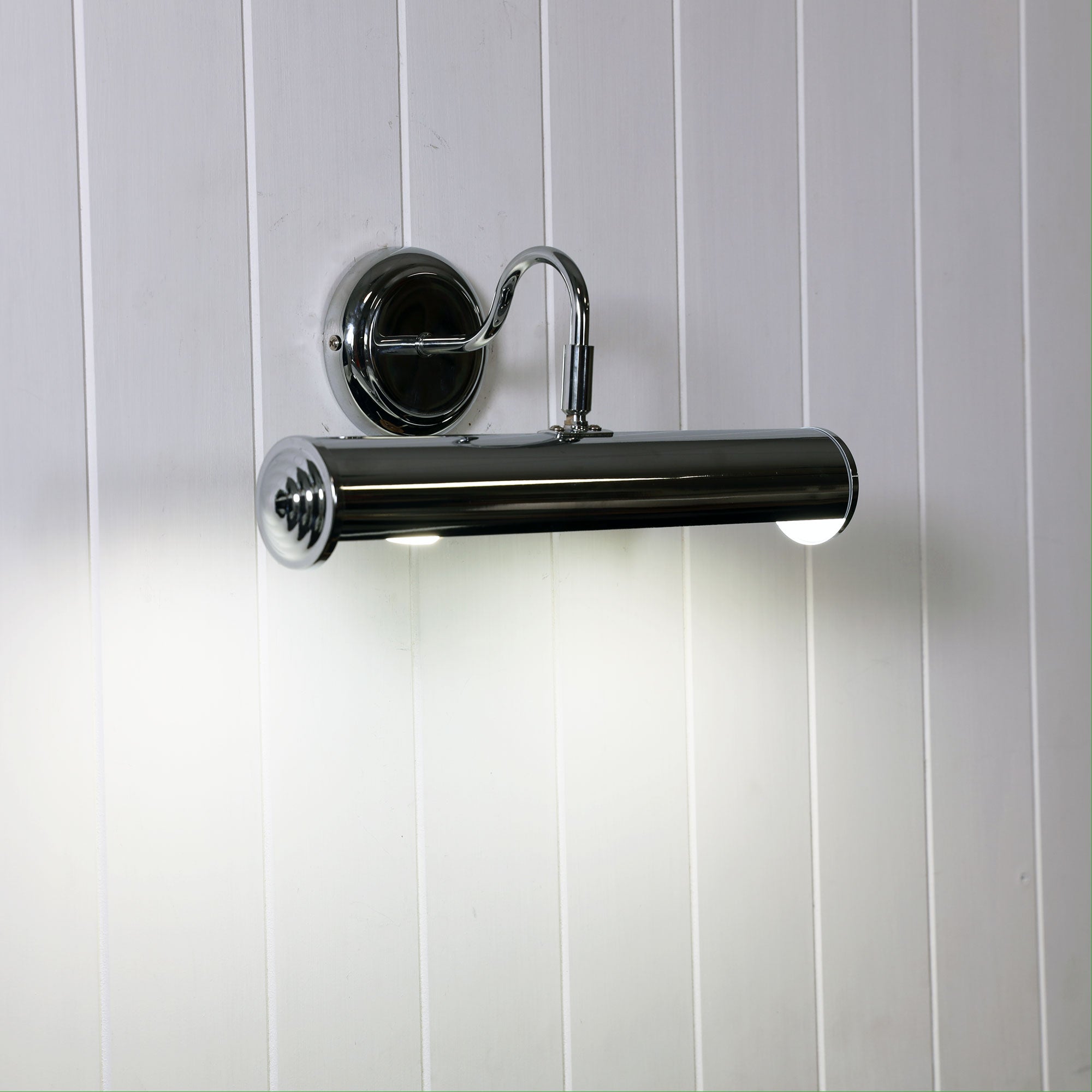 Picture Light Chrome Plated 2 Light Wall Light