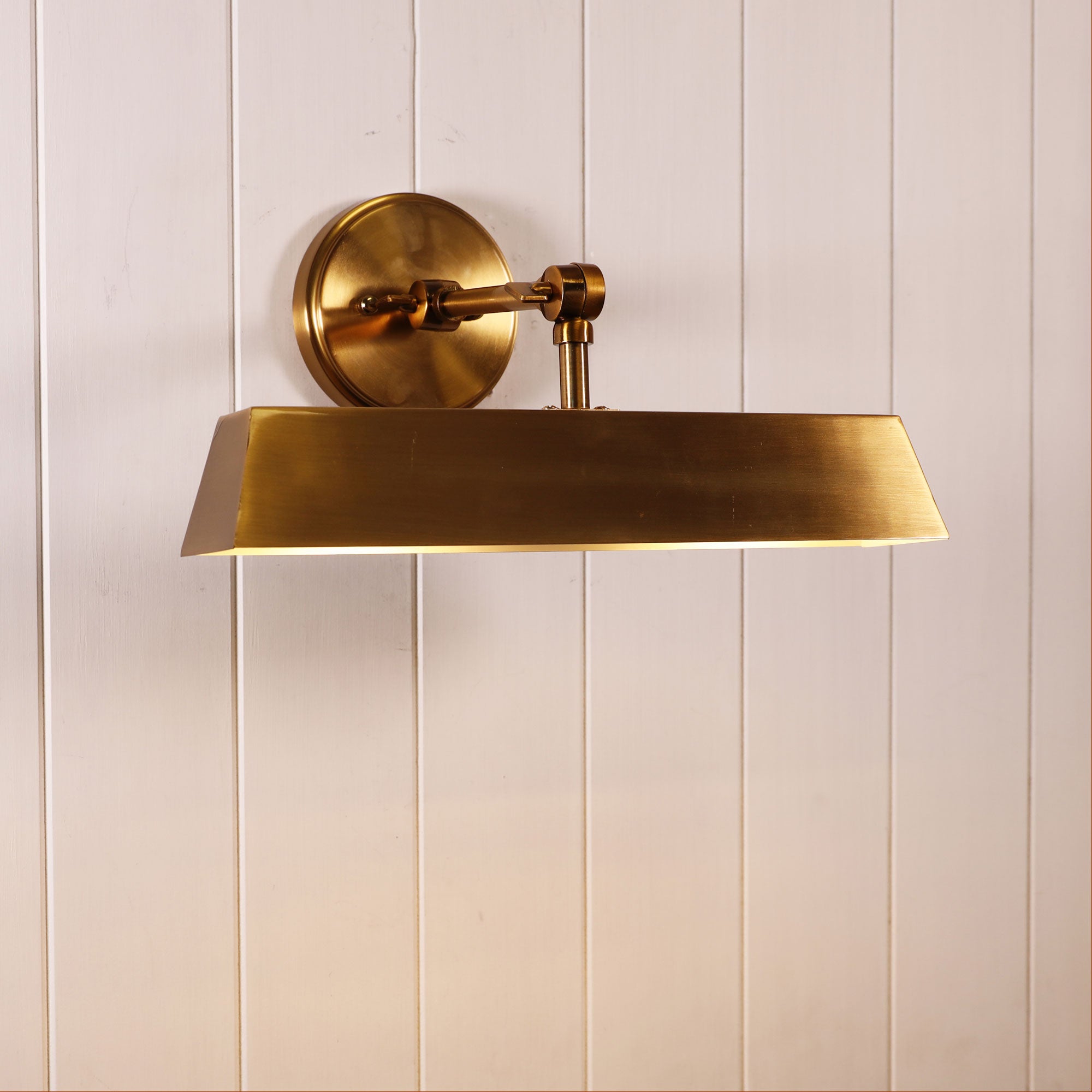 Loxby Satin Brass 2 Light Adjustable Wall Light