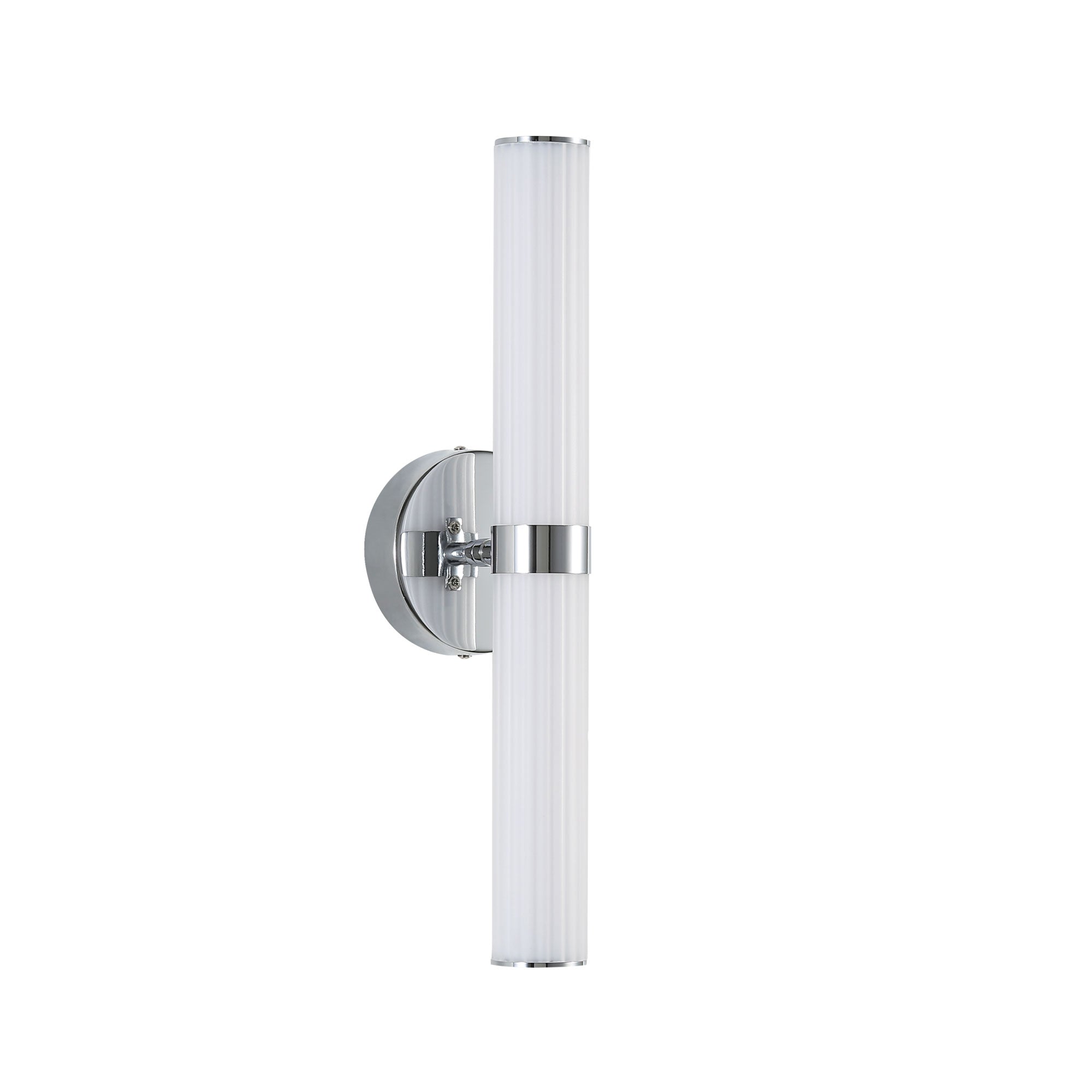 Sassy Chrome Ribbed Tricolour LED Wall Light
