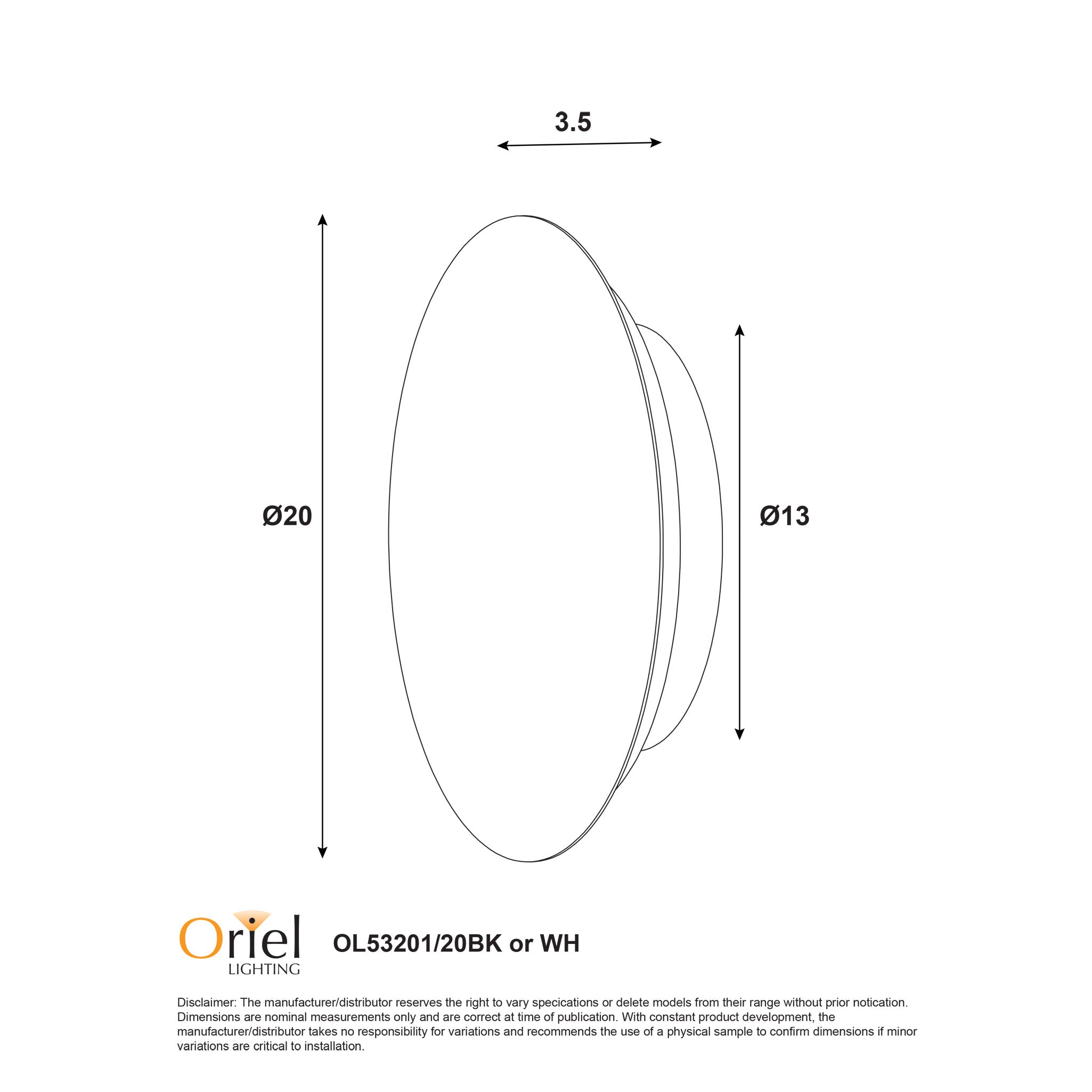 Dot.20 Black 8W CCT Backlit LED Wall Light