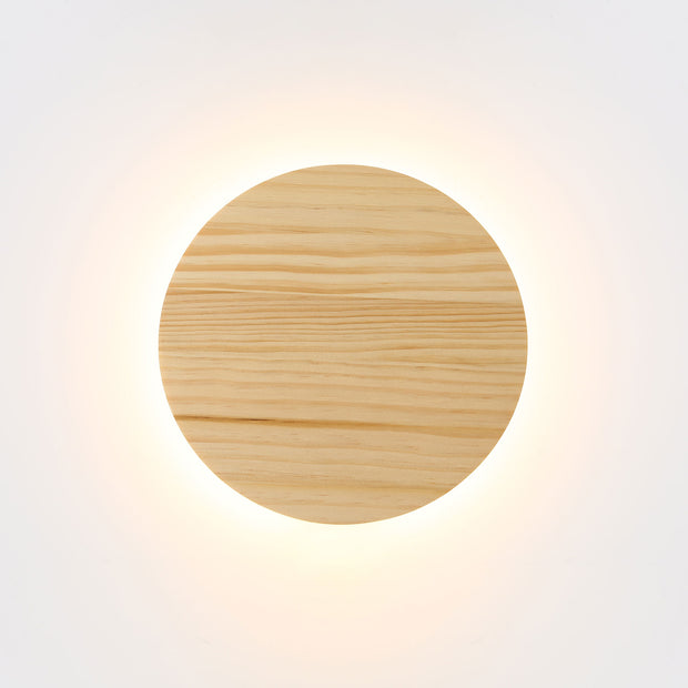 Dot 20 Natural Timber 8W CCT Backlit LED Wall Light