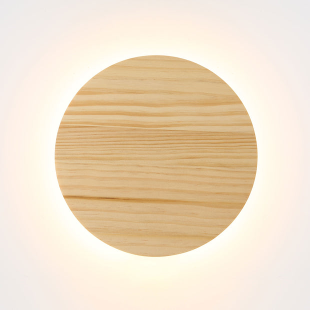 Dot 25 Natural Timber 14W CCT Backlit LED Wall Light