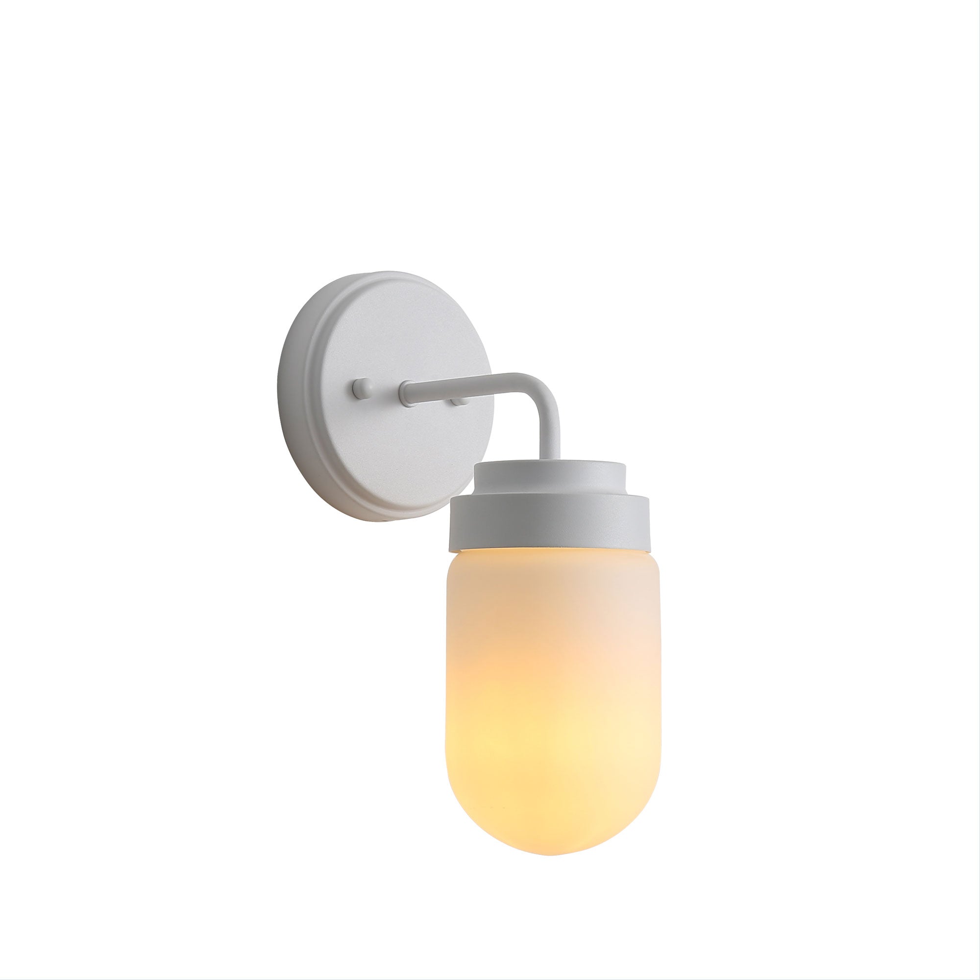 Dunburn White & Opal Matt Glass E27 IP44 Wall Light