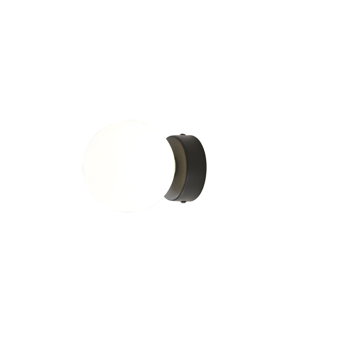 Globo Black & Opal Matt Glass G9 IP44 Vanity Light