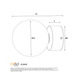 Globo Satin Brass & Opal Matt Glass G9 IP44 Vanity Light