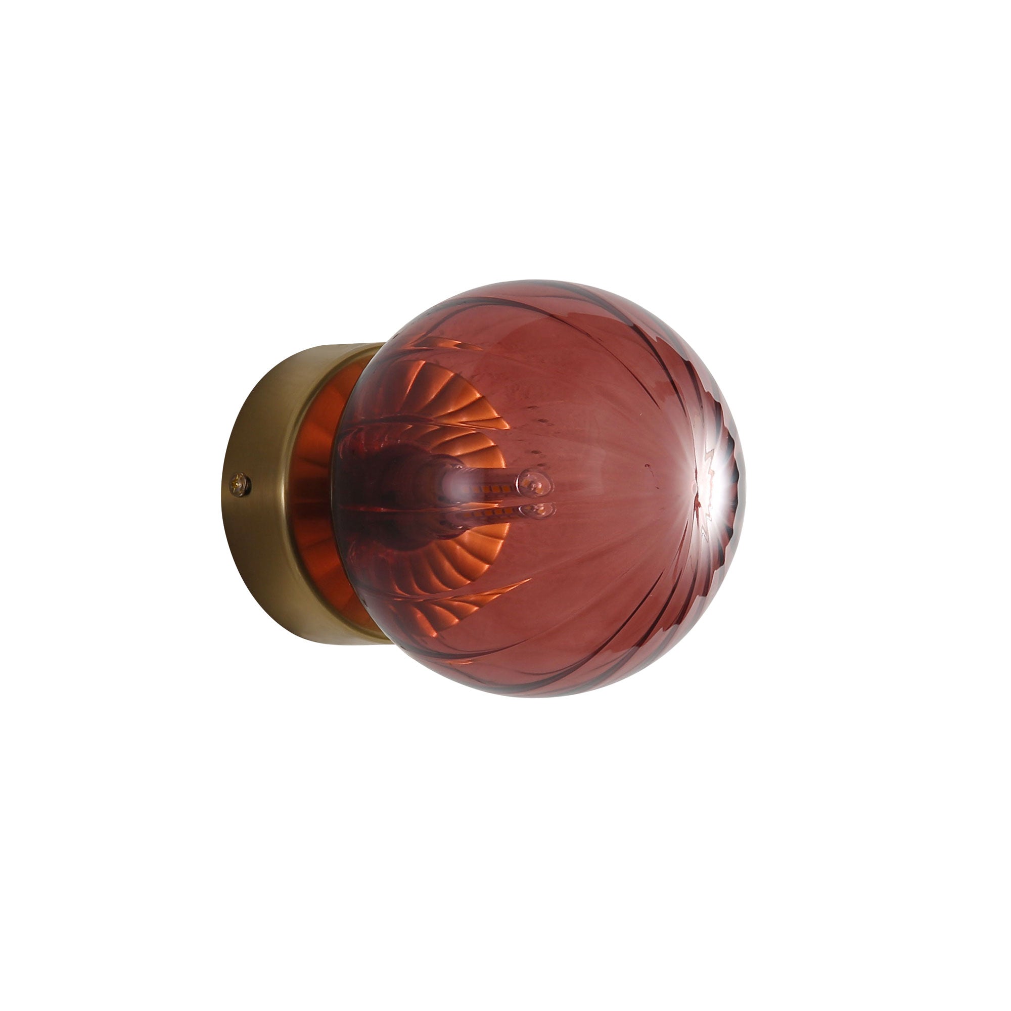 Juni G9 Rose IP44 Ribbed Optic Glass Wall Light
