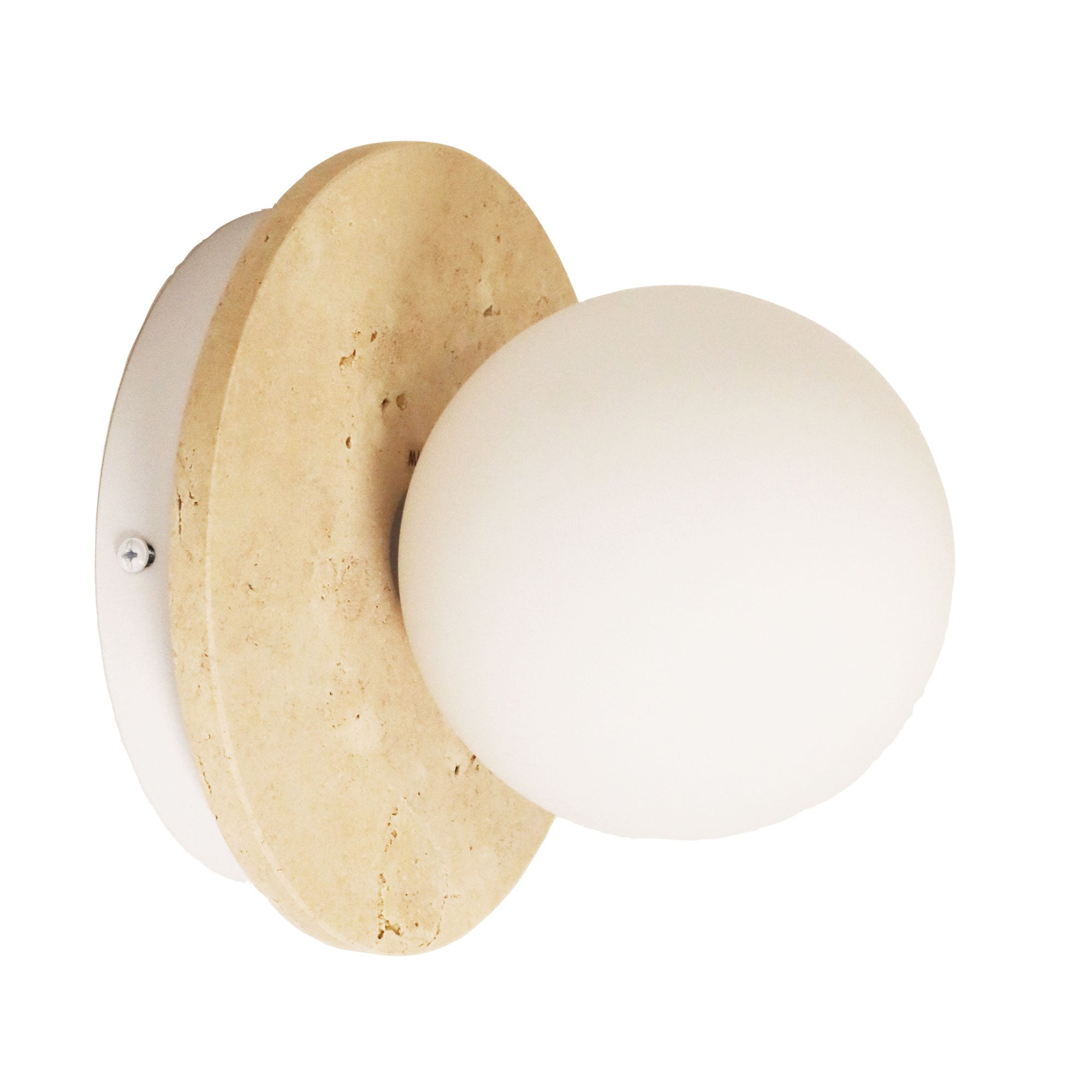 Elf G9 Travertine Decorative Opal Glass Wall Light