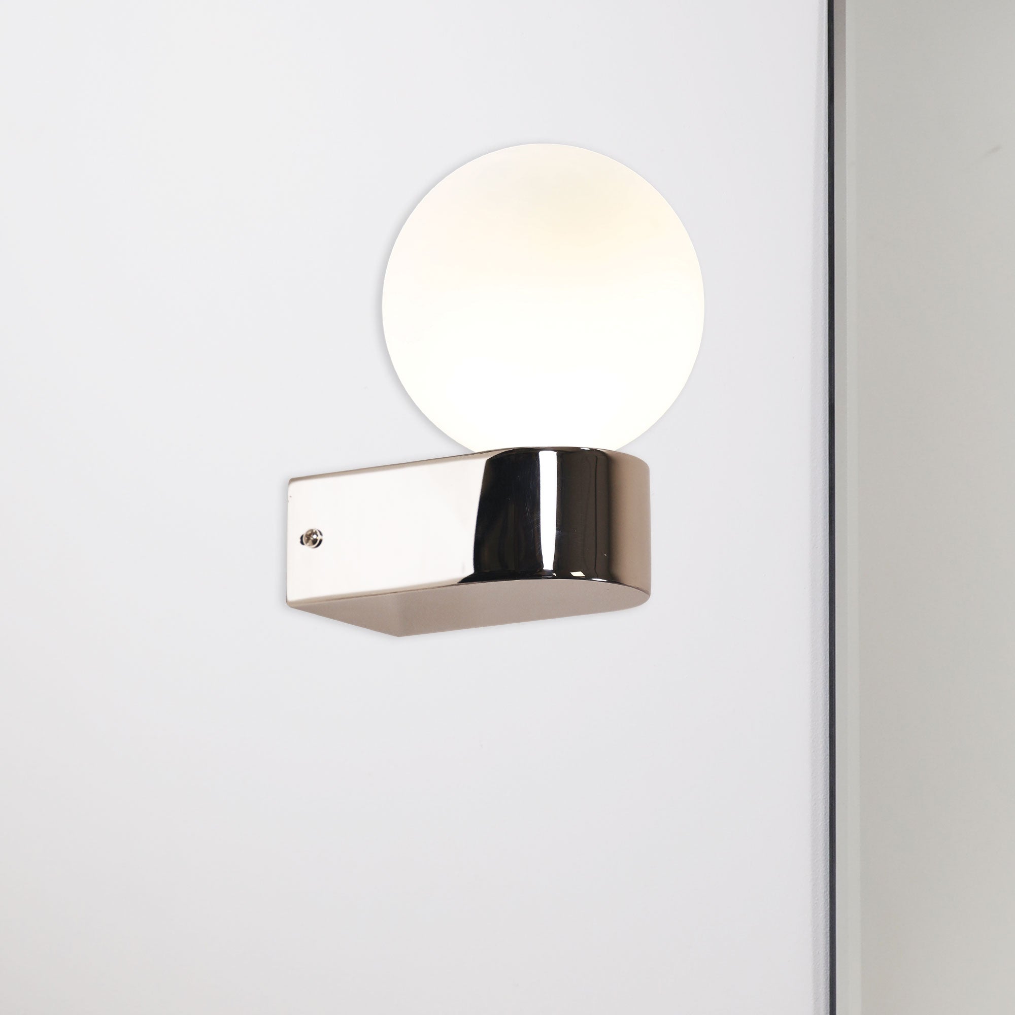 Minne Chrome & Opal Glass G9 Wall Light