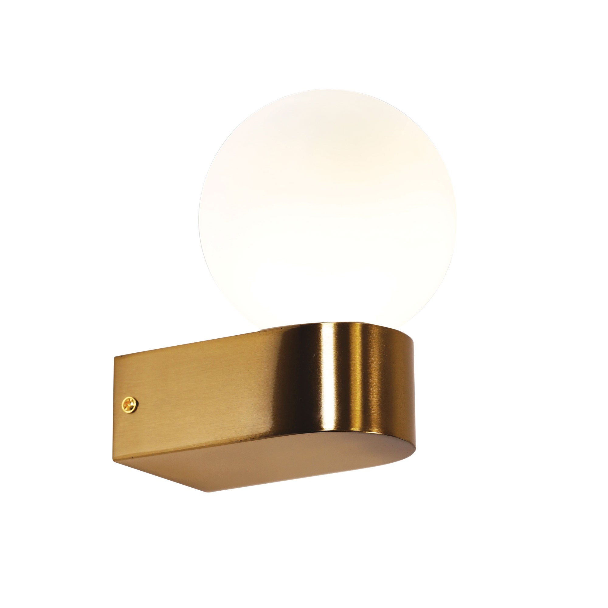 Minne Satin Brass & Opal Glass G9 Wall Light
