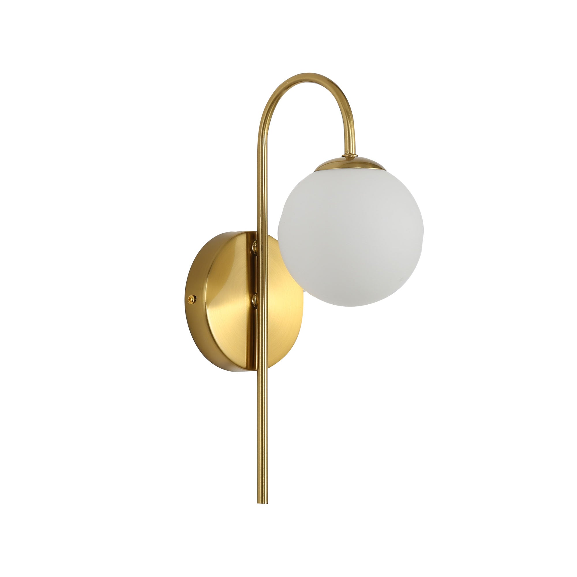 Noxe Satin Brass & Opal Matt G9 Wall Light