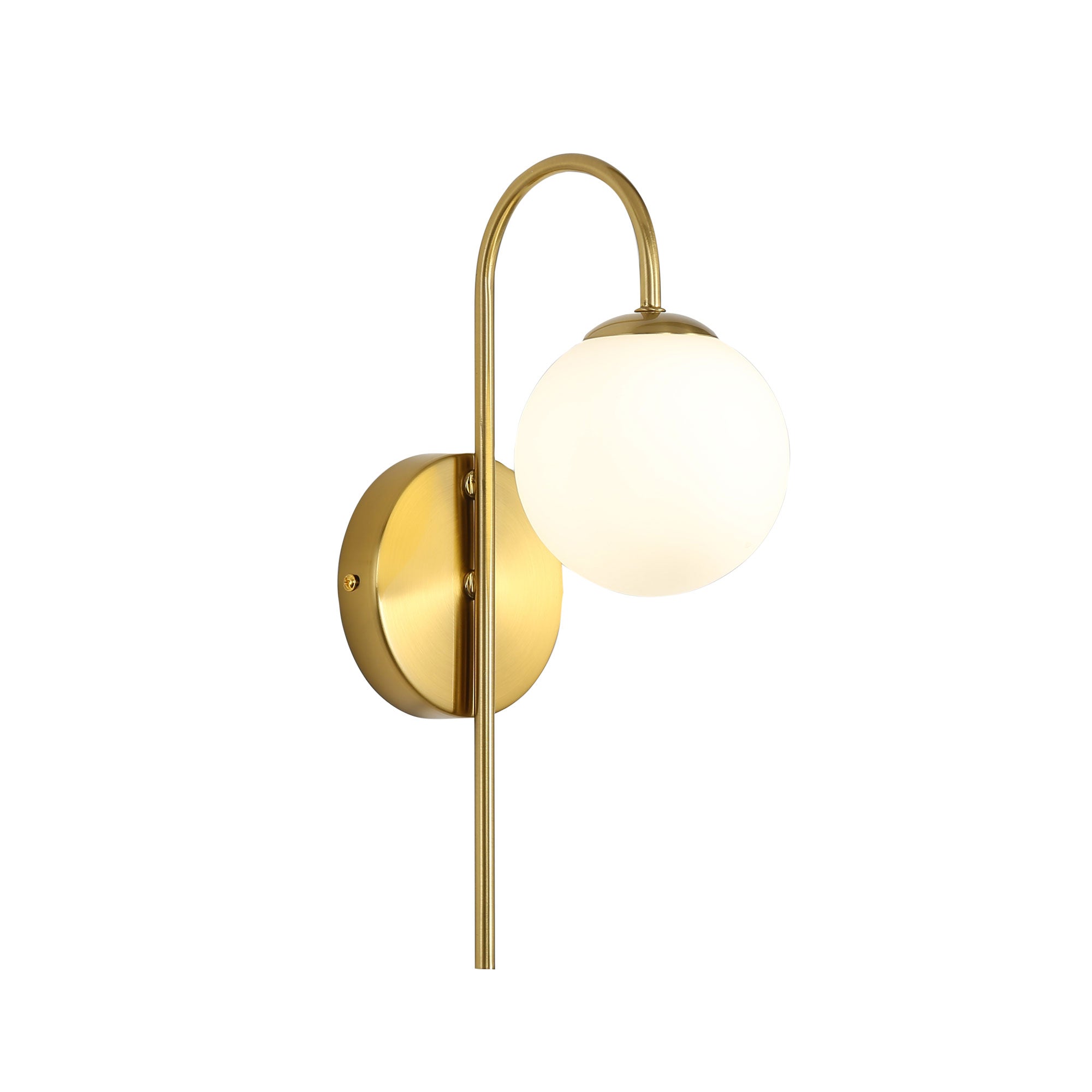 Noxe Satin Brass & Opal Matt G9 Wall Light