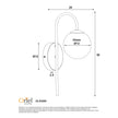 Noxe Black & Opal Matt G9 Wall Light