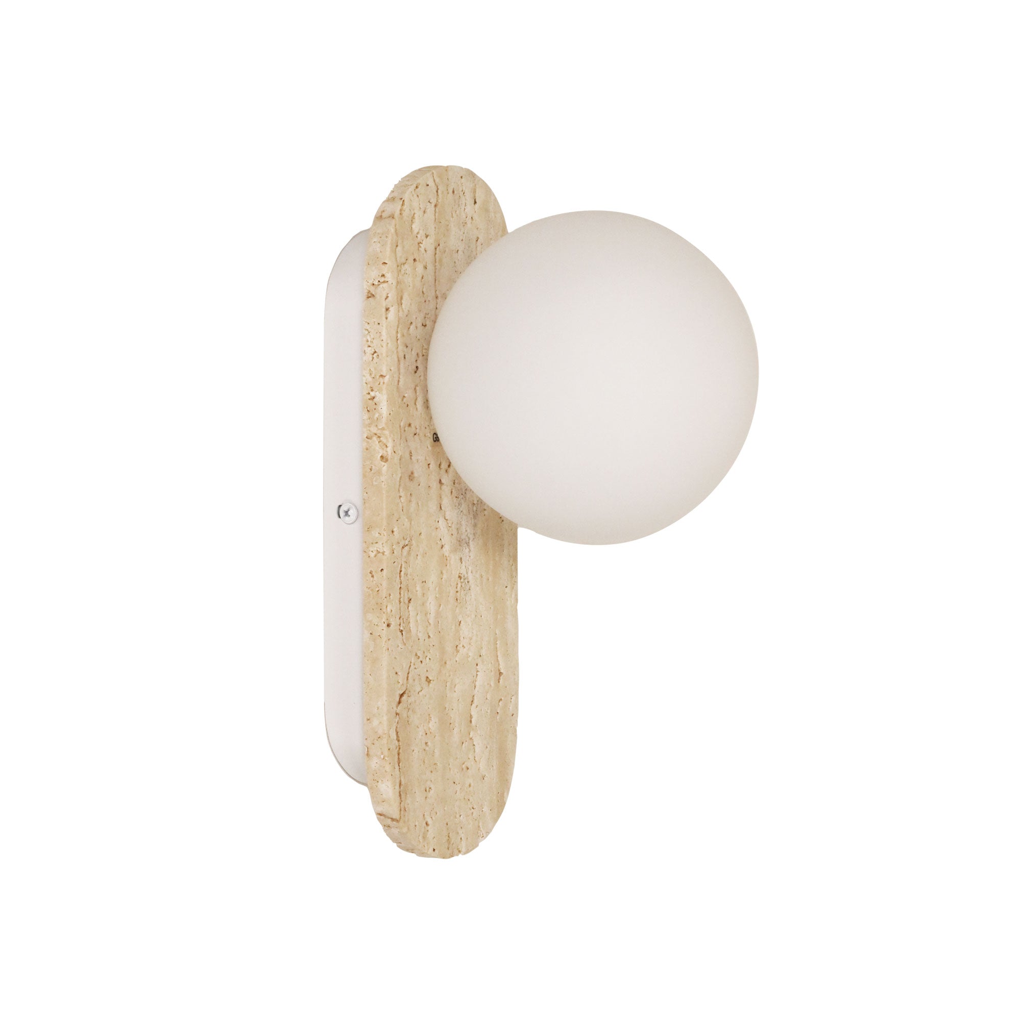 Ping G9 Travertine Decorative Opal Glass Wall Light