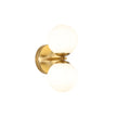 Oberon 2 Satin Brass & Opal Matt Glass G9 Twin Wall Light
